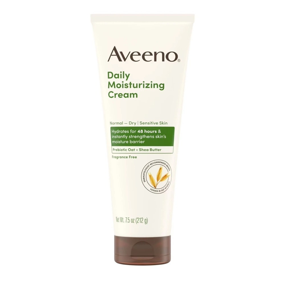 Aveeno Daily Moisturizing Cream for Normal to Dry, Sensitive Skin, 7.5 oz, New
